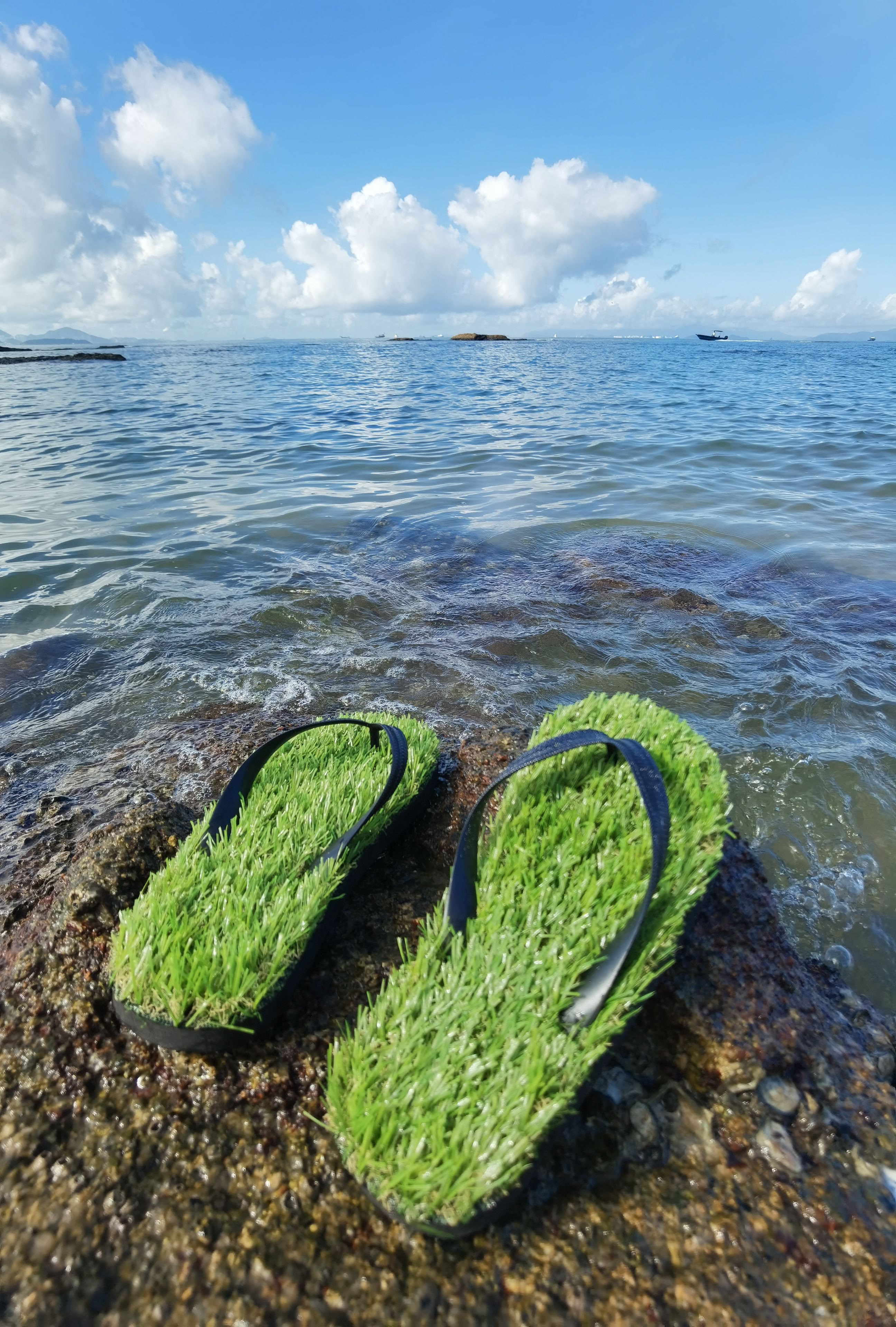 Grass Flip Flops Surfer