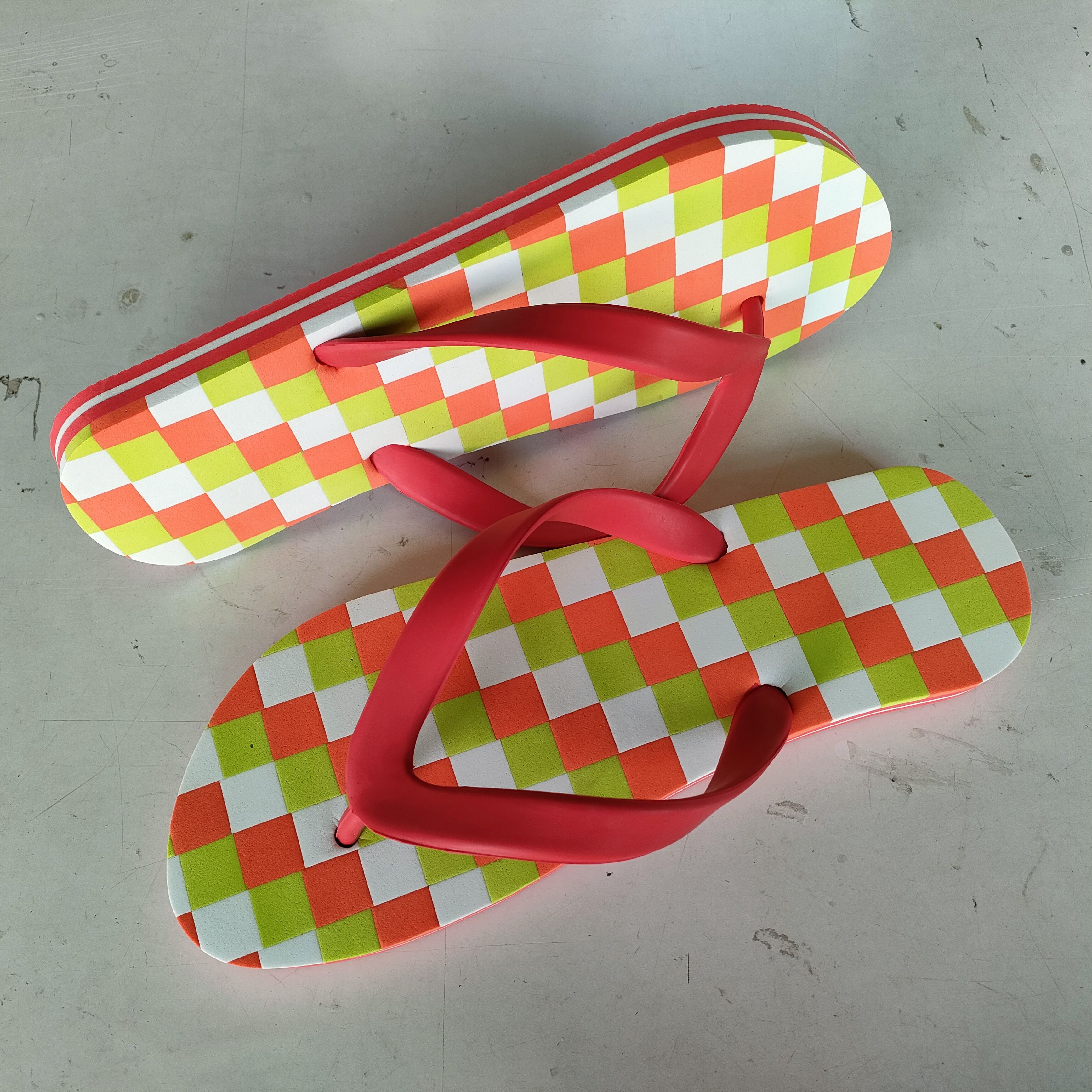 Bottle Opener Flip Flops Checkers